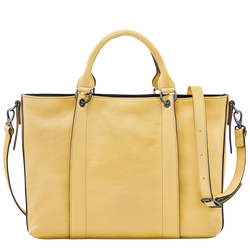 Longchamp 3D 手提包 M, 小麥白