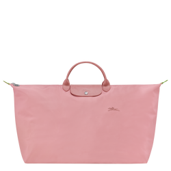 Le Pliage Green 旅行袋 M , 玫瑰粉色 - 再生帆布