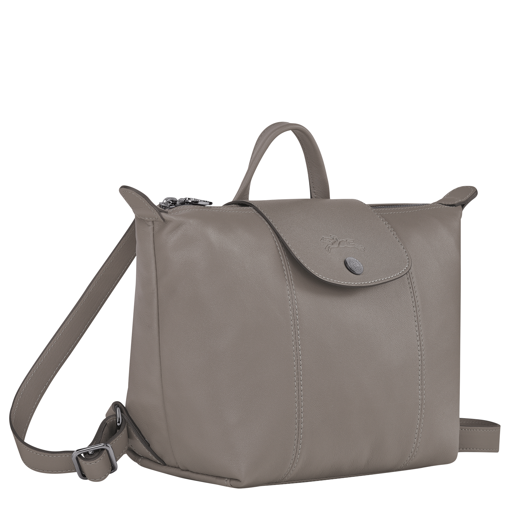 longchamp le pliage leather backpack