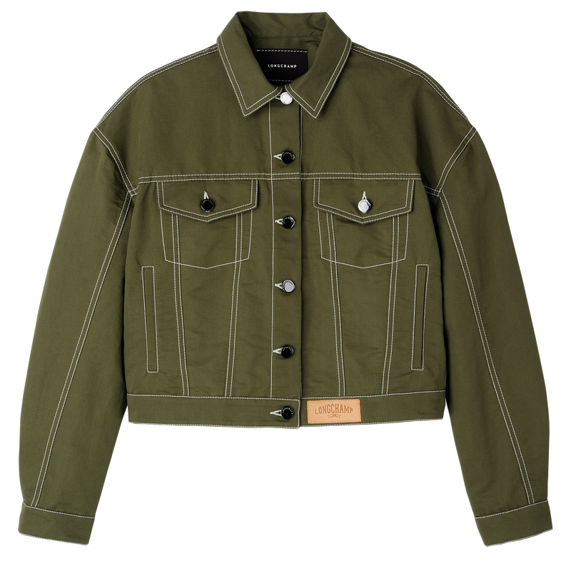 Jacke , Gabardine - Khaki  - Ansicht 1 von 4