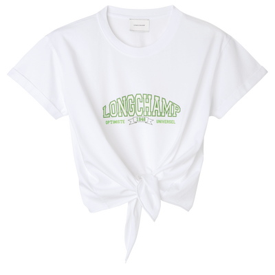 Tied T-shirt , White - Jersey