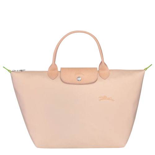 Le Pliage Green Top handle bag M, Flowers