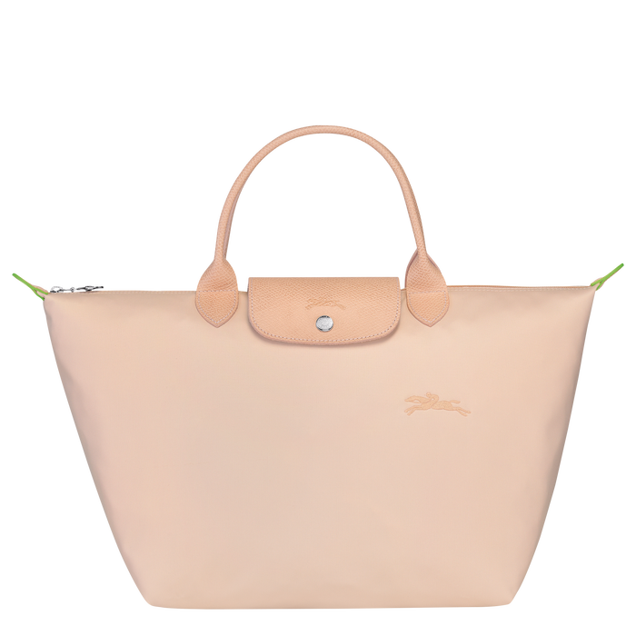 Le Pliage Green Top handle bag M, Flowers