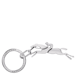Porte-clés Cavalier Longchamp , Métal - Argent