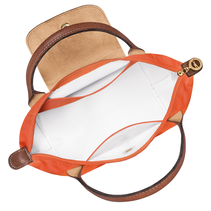 Le Pliage Original Tas met handgreep aan de bovenkant S , Oranje - Gerecycled canvas  - Weergave 5 van  7