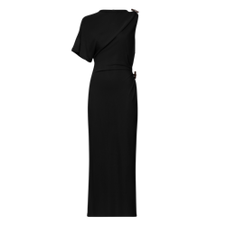 Vestido , Jersey de malha crepe - Preto
