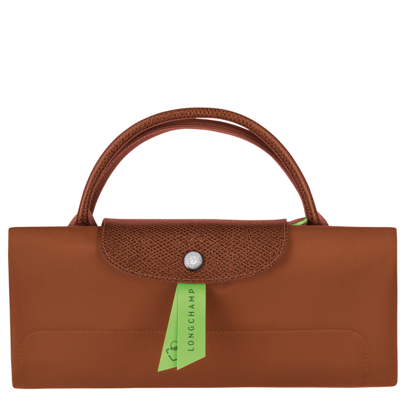 Reisetasche M Le Pliage Green , Recyceltes Canvas - Cognac  - Ansicht 6 von 6