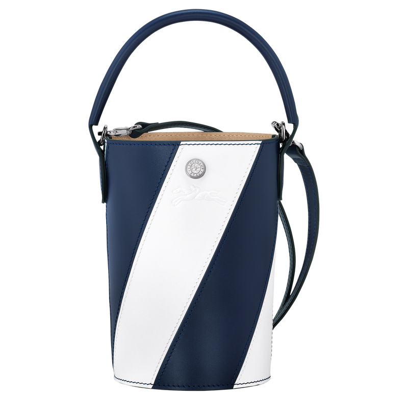 Umhängetasche XS Épure , Leder - Navy/Weiss  - Ansicht 1 von 4
