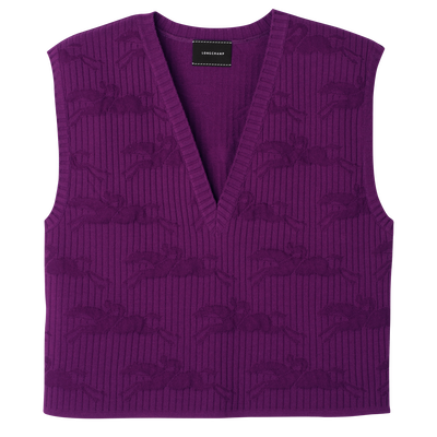 null Pullover senza maniche,  Viola