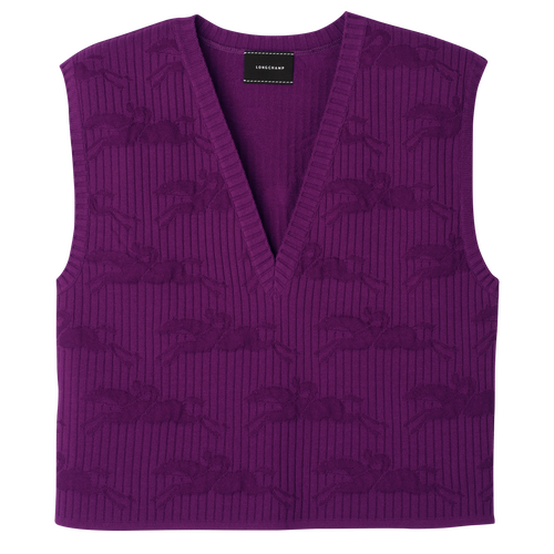 無袖毛衣 , 紫色 - 針織 - 查看 1 3