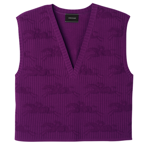 Sleeveless sweater , Violet - Knit - View 1 of  3