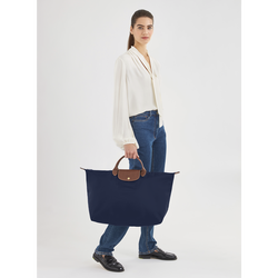 Le Pliage Original 旅行袋 S , 海軍藍色 - 再生帆布