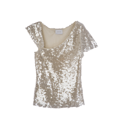 短上衣 , 象牙色 - 亮片