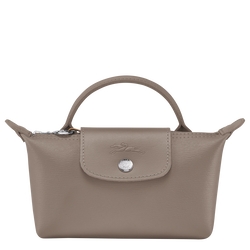 Le Pliage City Pouch with handle , Taupe - Canvas