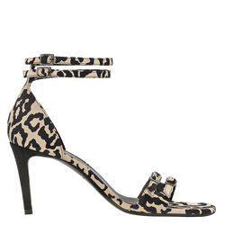 La Baronne Pumps , Black/Beige - Leather