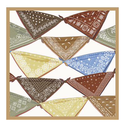 La Baroudeuse Silk scarf 50 , - Silk