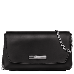 Roseau Clutch , Cuero - Negro