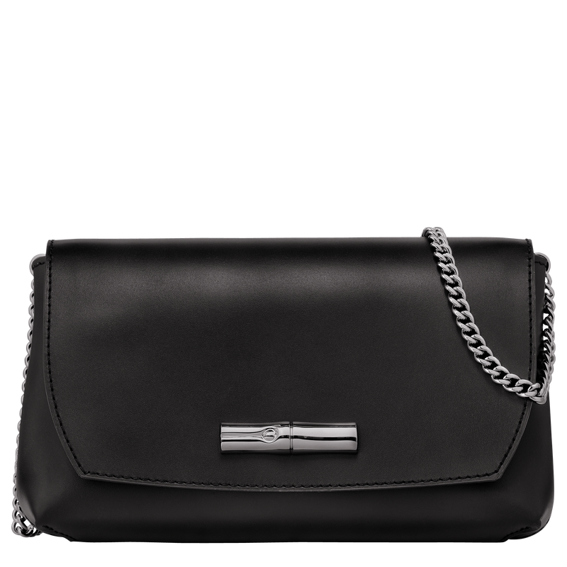 Le Roseau Clutch , Black - Leather  - View 1 of  6