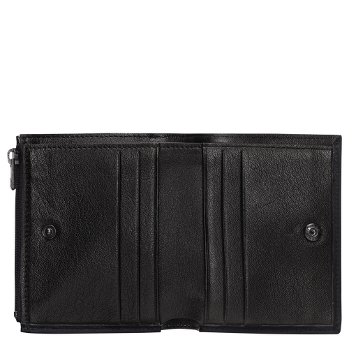 Longchamp 3D Compact wallet, Black