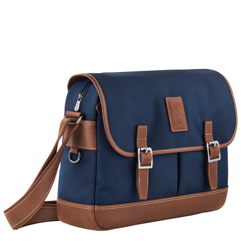 Boxford L Crossbody bag , Blue - Recycled canvas  - View 3 of 4