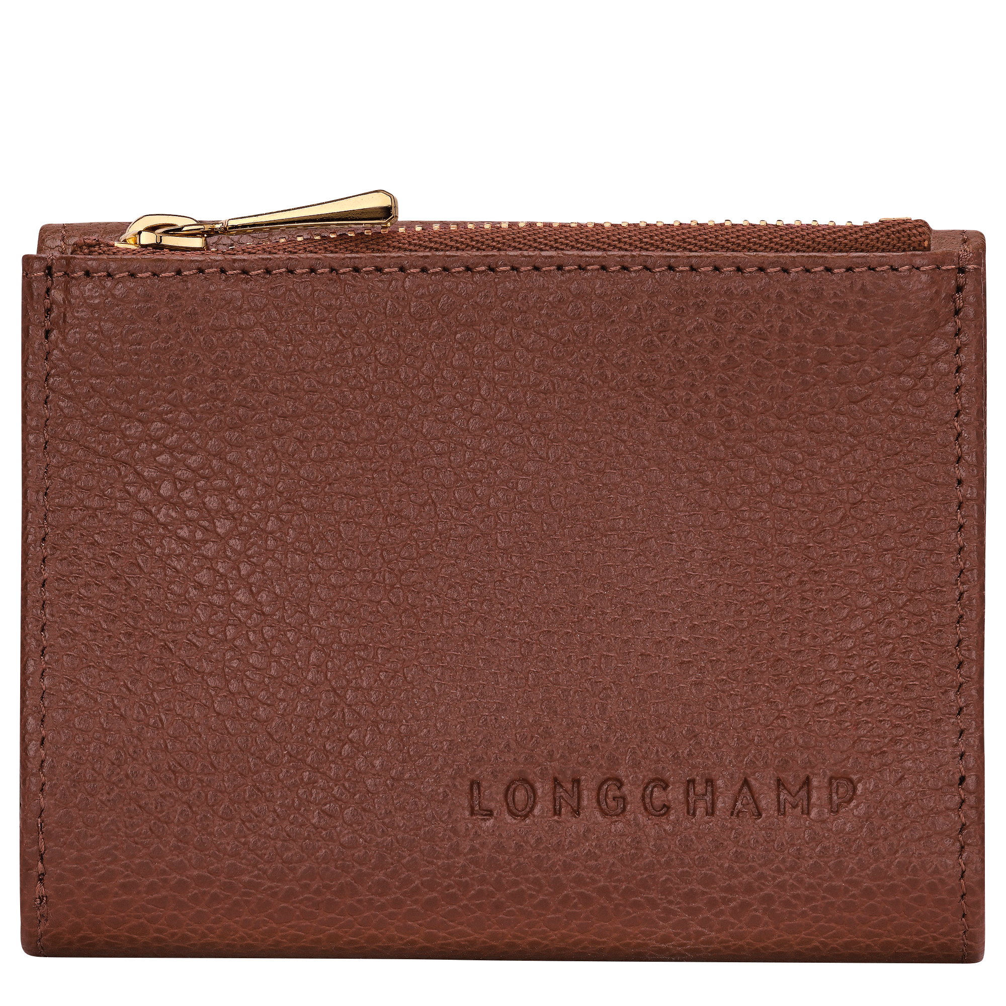 Le Foulonn&eacute; Compact wallet, Coffee