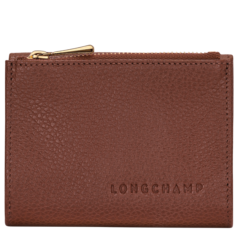 Le Foulonn&eacute; Compact wallet , Coffee - Leather  - View 1 of 3