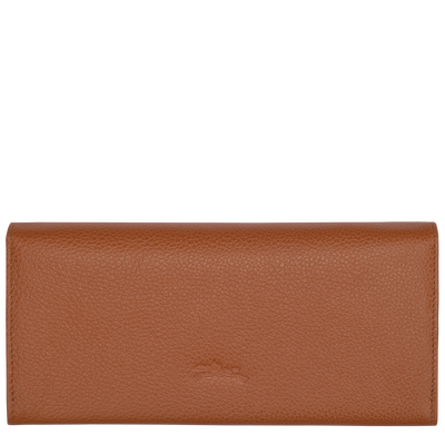 Lange Geldbörse mit Überschlag Le Foulonné , Leder - Caramel
