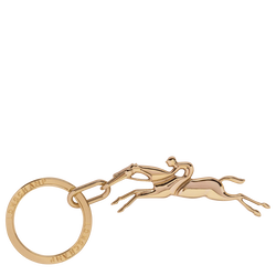 Porte-clés Cavalier Longchamp , Métal - Doré Très Pâle