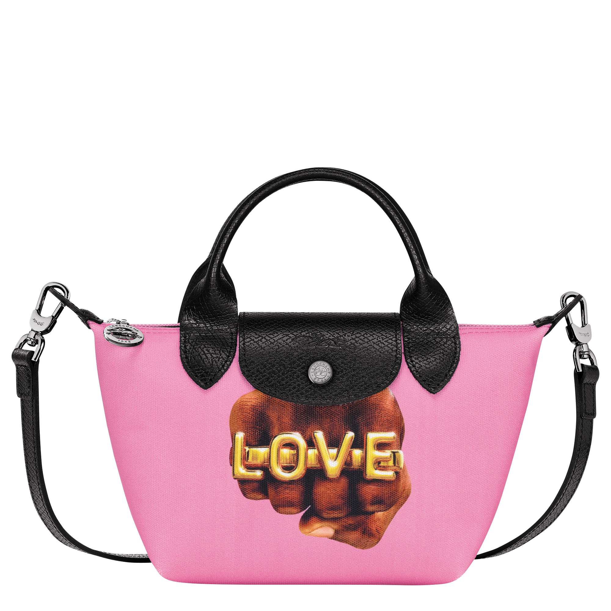 Longchamp x ToiletPaper Handbag XS, Pink