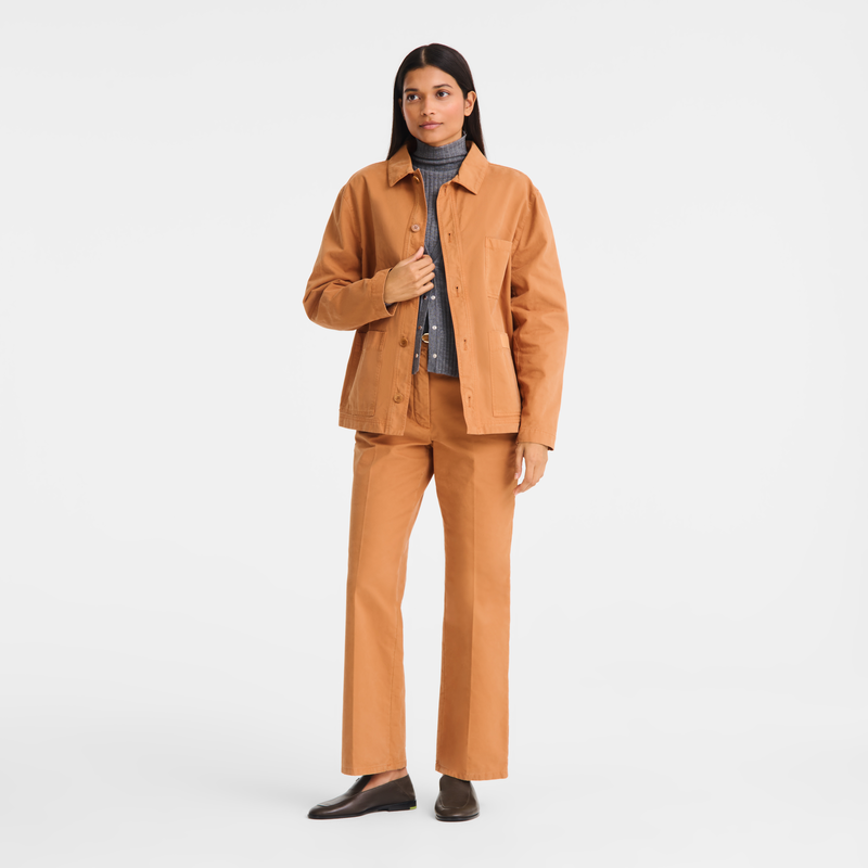 Jacket , Caramel - Overdyed cotton  - View 2 of 5