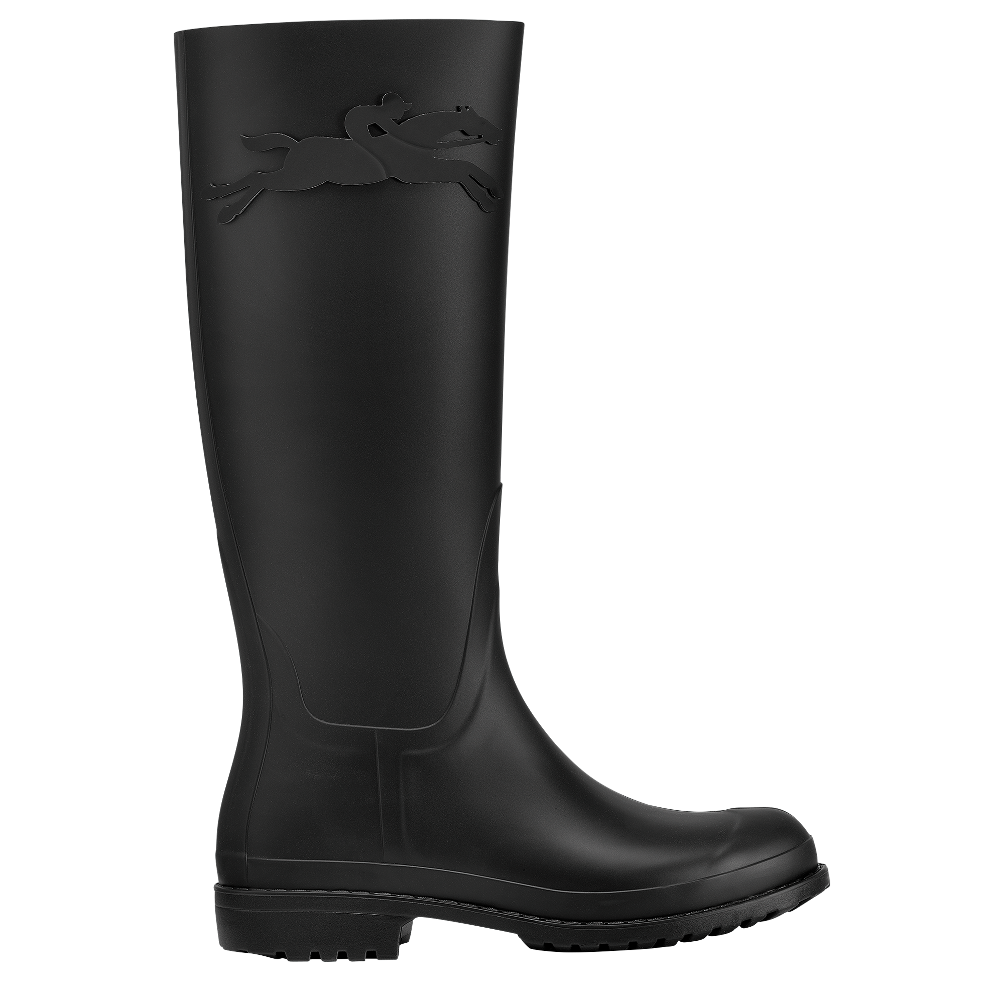 Cheval Longchamp Flache Stiefel, Schwarz