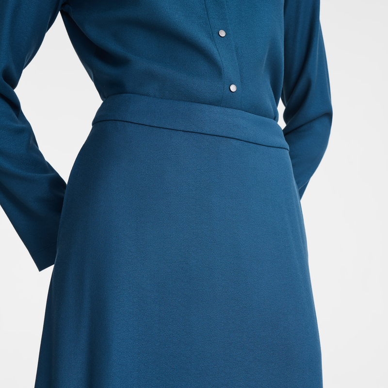 Midi skirt , Dark Purple - Crepe  - View 5 of  5