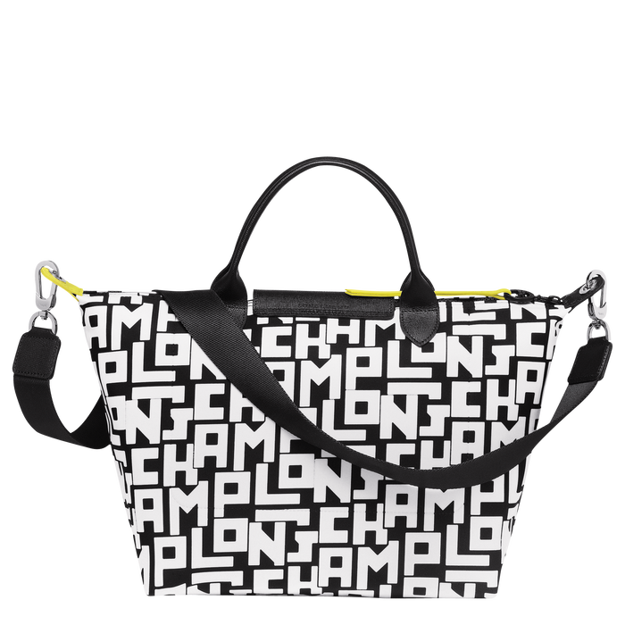 Le Pliage LGP 手提包 M, 黑/白色