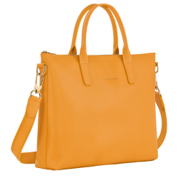 Le Foulonné S Briefcase , Apricot - Leather