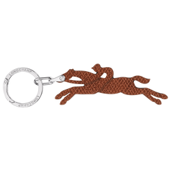 Le Pliage Original Key ring , Brown - Leather