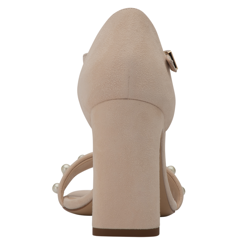 Sandales à talon La Baronne , Cuir - Crème  - Vue 4 de 5