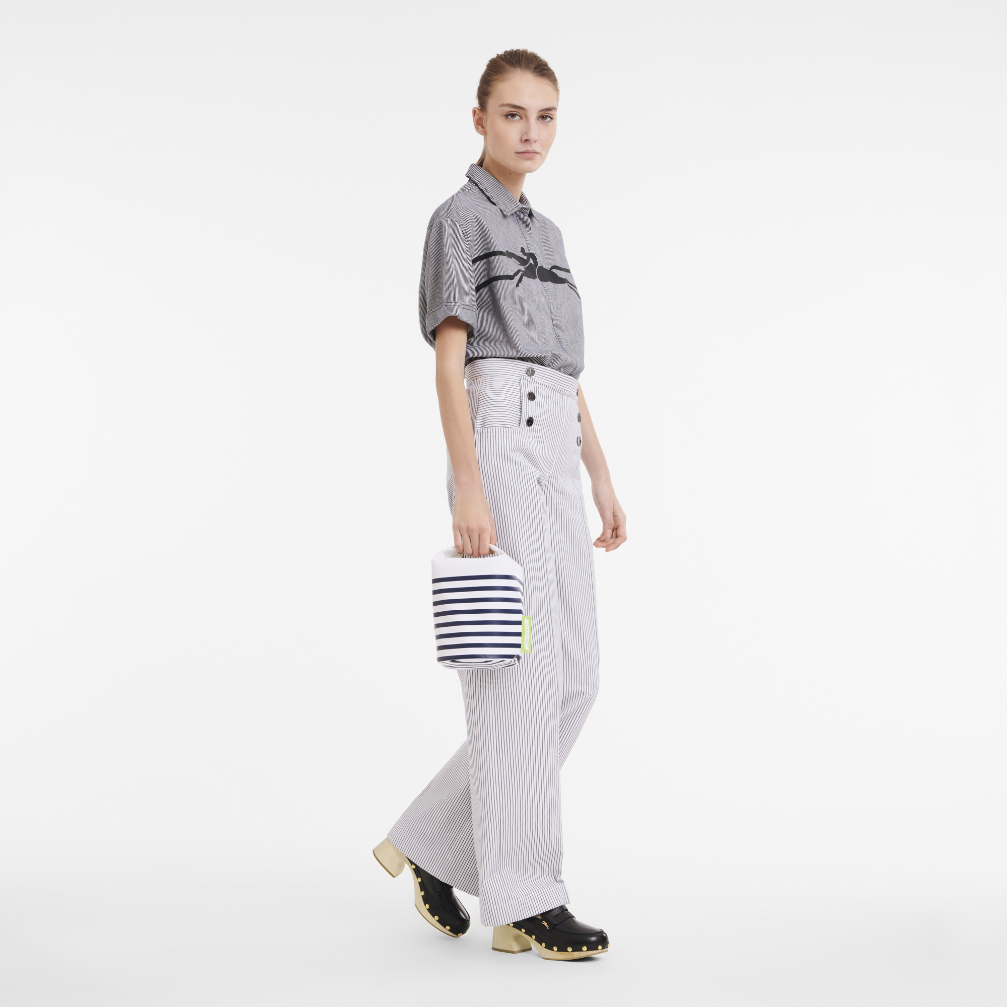 Le Pliage Collection Pochette XS, Marine/Blanc