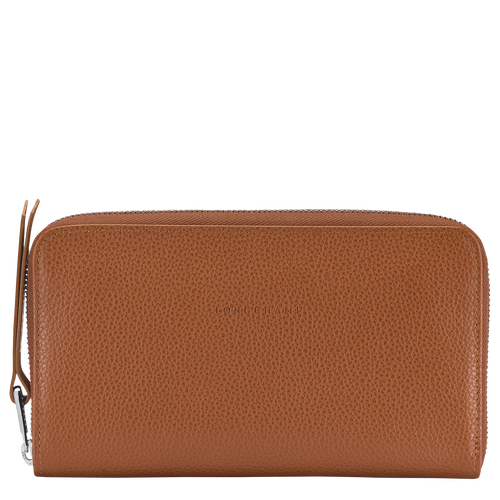 Long wallet with zip around Le Foulonné Caramel (L3504021F72) | Longchamp US Long wallet with zip around Le Foulonné Caramel (L3504021F72) | Longchamp US