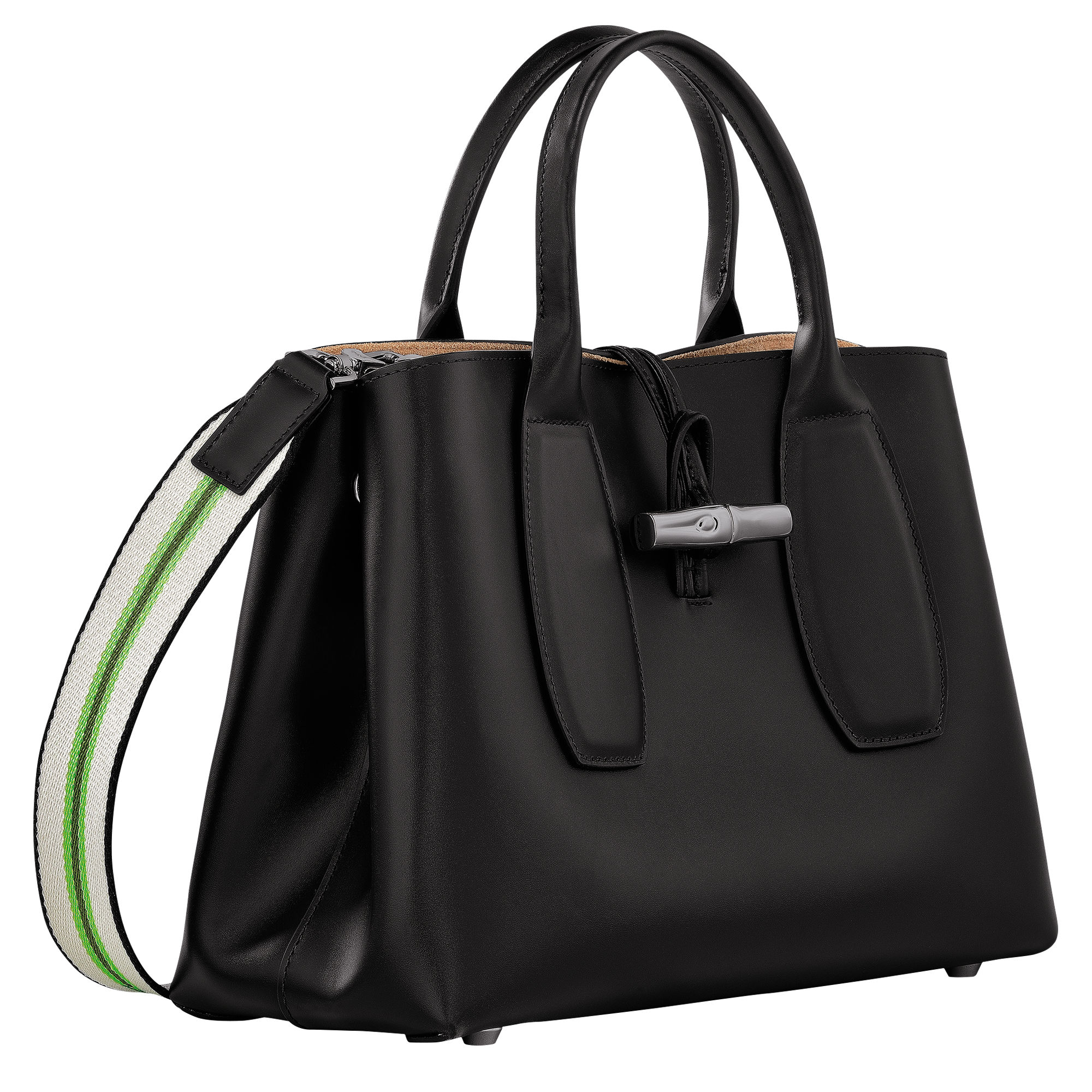 Roseau Bolso con asa superior M, Negro