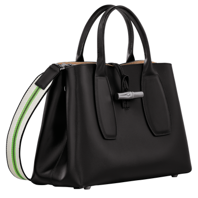 Roseau M Handbag Black - Leather | Longchamp US