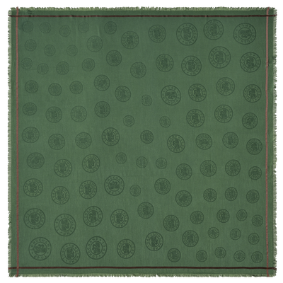Stole La Médaille Longchamp , Miscela di cotone - Verde Inglese