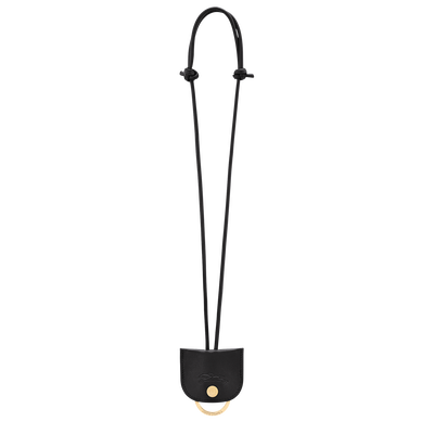 Schl&uuml;sselanh&auml;nger Le Pliage Xtra , Leder - Schwarz