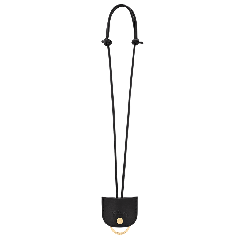 Le Pliage Xtra Key ring , Black - Leather  - View 1 of  1