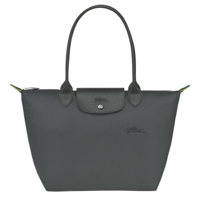 Borsa da spalla M Le Pliage Green , Tela riciclata - Grafite