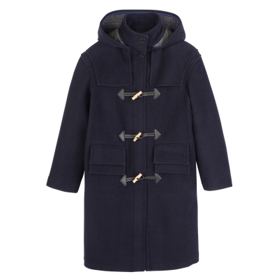 Dufflecoat , Doppelseitiges Wolltuch - Marine