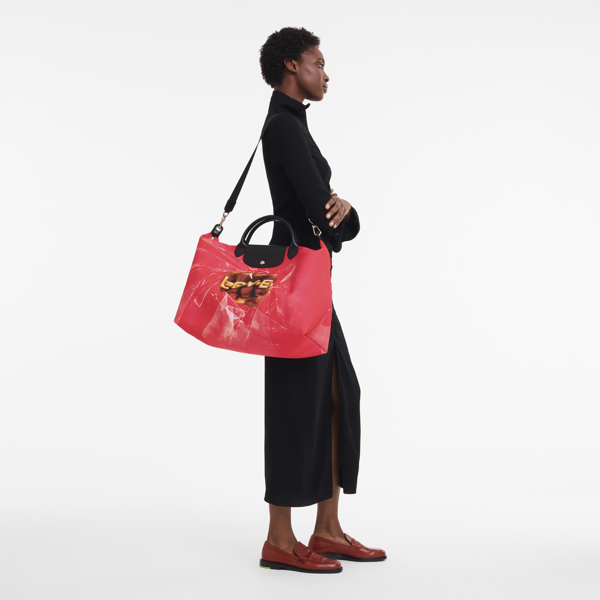 Longchamp x ToiletPaper S トラベルバッグ レッド - キャンバス