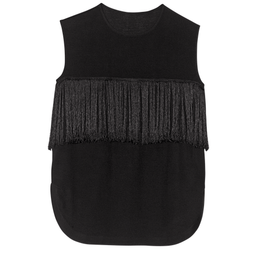 Sleeveless top, 001 Black Sleeveless top, 001 Black, hi-res