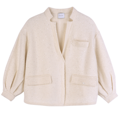 Kimono jacket , Ivory - Knit