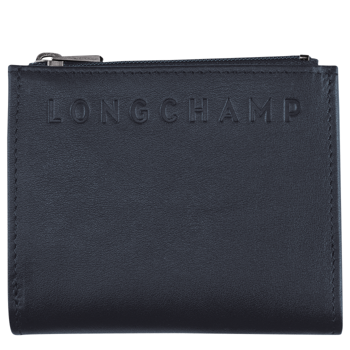 Longchamp 3D Compact wallet, Midnight blue