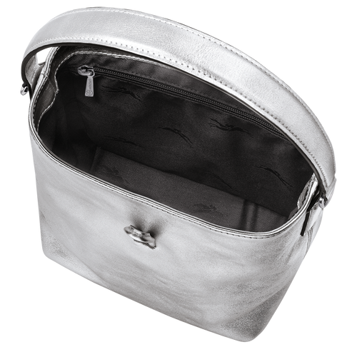 Le Roseau XS Bucket bag , Silver - Leather - View 5 of  6